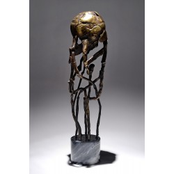 Clepsidra - sculptură în bronz, artist Liviu Bumbu